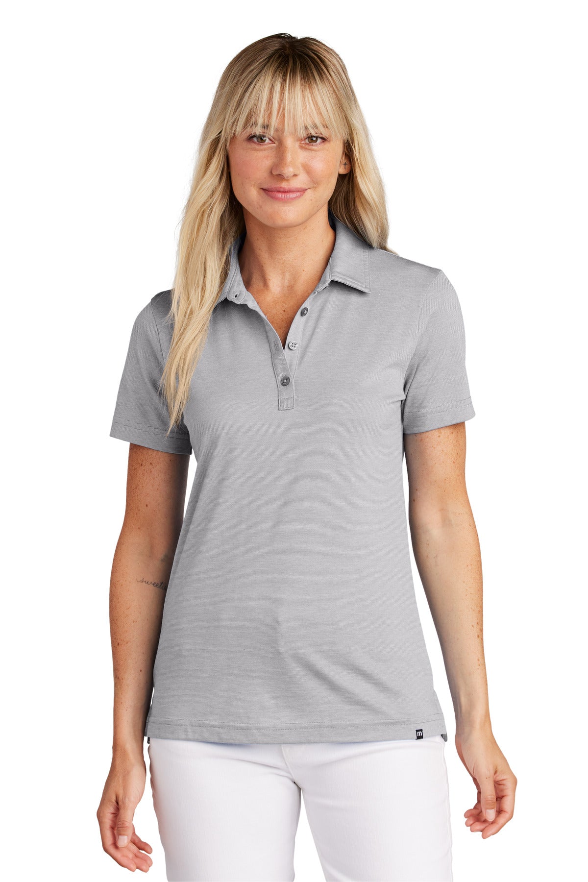 Front View of LtGreyHt TravisMathew Women's Sunnyvale Polo TM1LD005