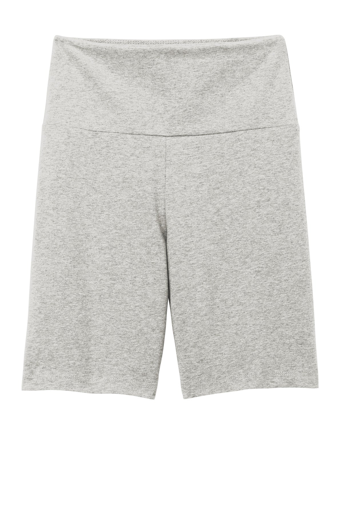 Front View of LtHtGry District Women's Flex High-Waist Bike Short DT7509