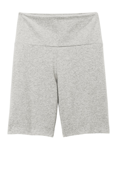 Front View of LtHtGry District Women's Flex High-Waist Bike Short DT7509
