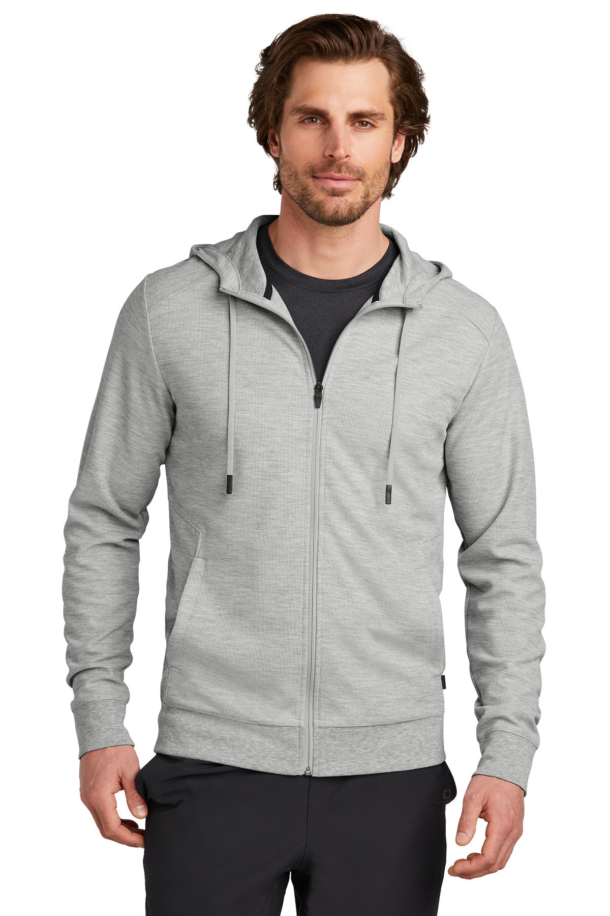 Front View of LtHtGry OGIO Revive Full-Zip OG162