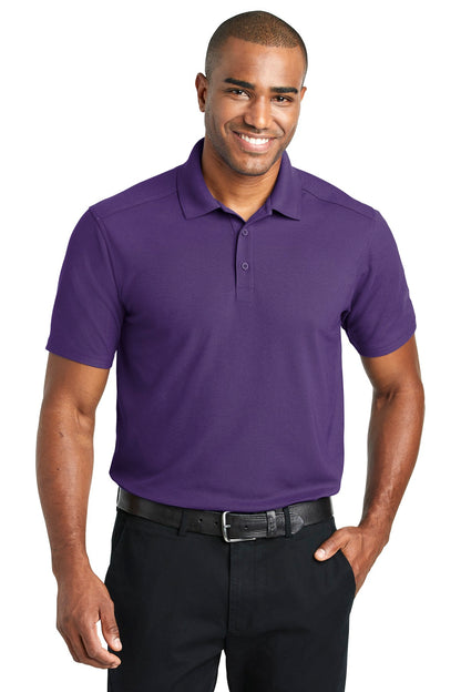 Front View of Majestic Purp Port Authority EZPerformance Pique Polo. K600
