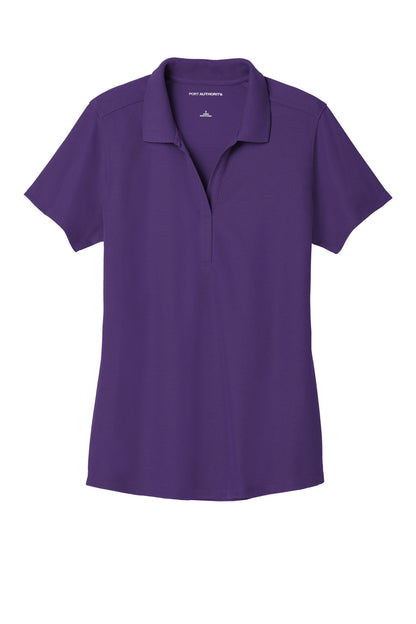 Front View of Majestic Purp Port Authority Women's EZPerformance Pique Polo. LK600