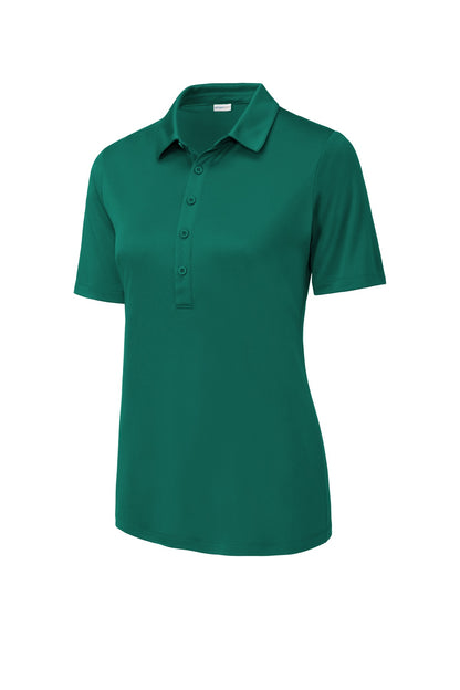 Front View of Marine Green Sport-Tek Women's Posi-UV Pro Polo. LST520