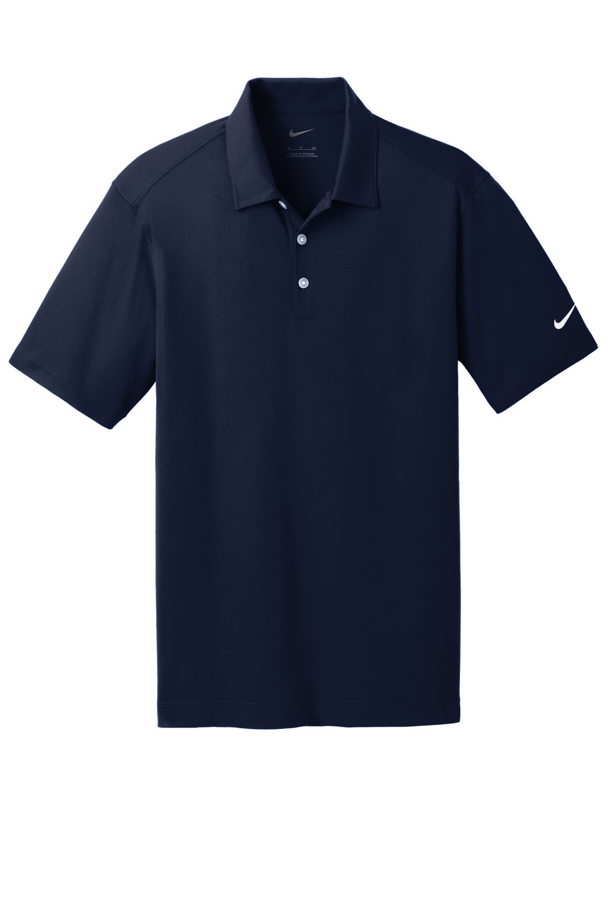 Front View of Marine Nike Dri-FIT Vertical Mesh Polo. 637167
