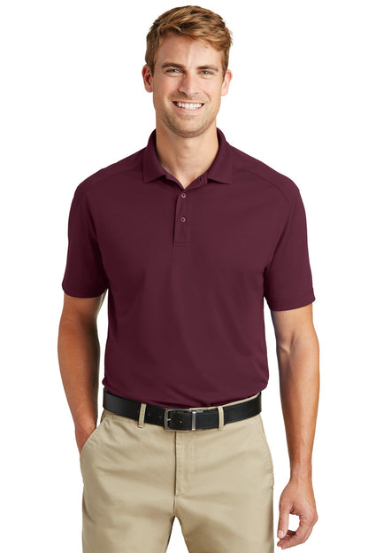 Front View of Maroon CornerStone Select Lightweight Snag-Proof Polo. CS418