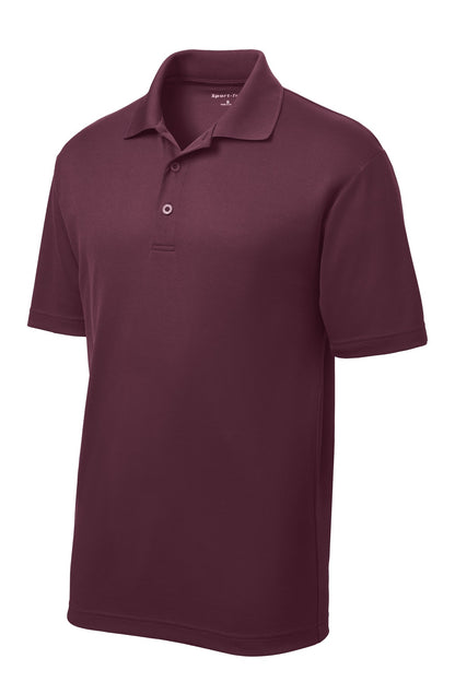 Front View of Maroon Sport-Tek Youth PosiCharge RacerMesh Polo. YST640