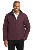 Front View of Maroon/Tr Blk Port Authority Challenger II Jacket. J354