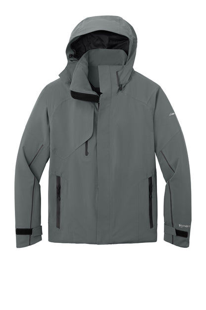 Front View of Metal Grey Eddie Bauer WeatherEdge Plus Insulated Jacket. EB554