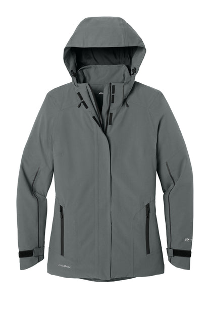 Front View of Metal Grey Eddie Bauer Women's WeatherEdge Plus Insulated Jacket. EB555