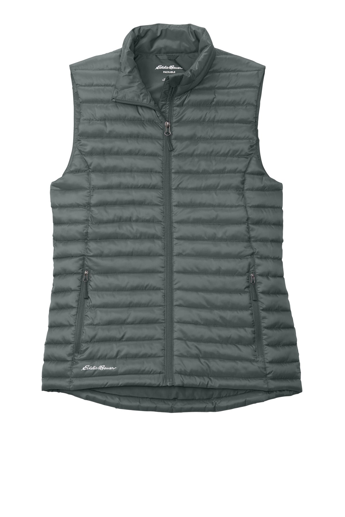 Front View of MetalGrey Eddie Bauer Women's Packable Quilted Vest EB517