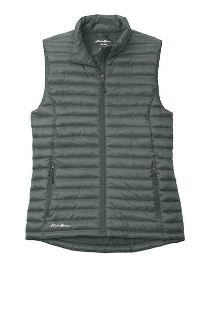 Front View of MetalGrey Eddie Bauer Women's Packable Quilted Vest EB517