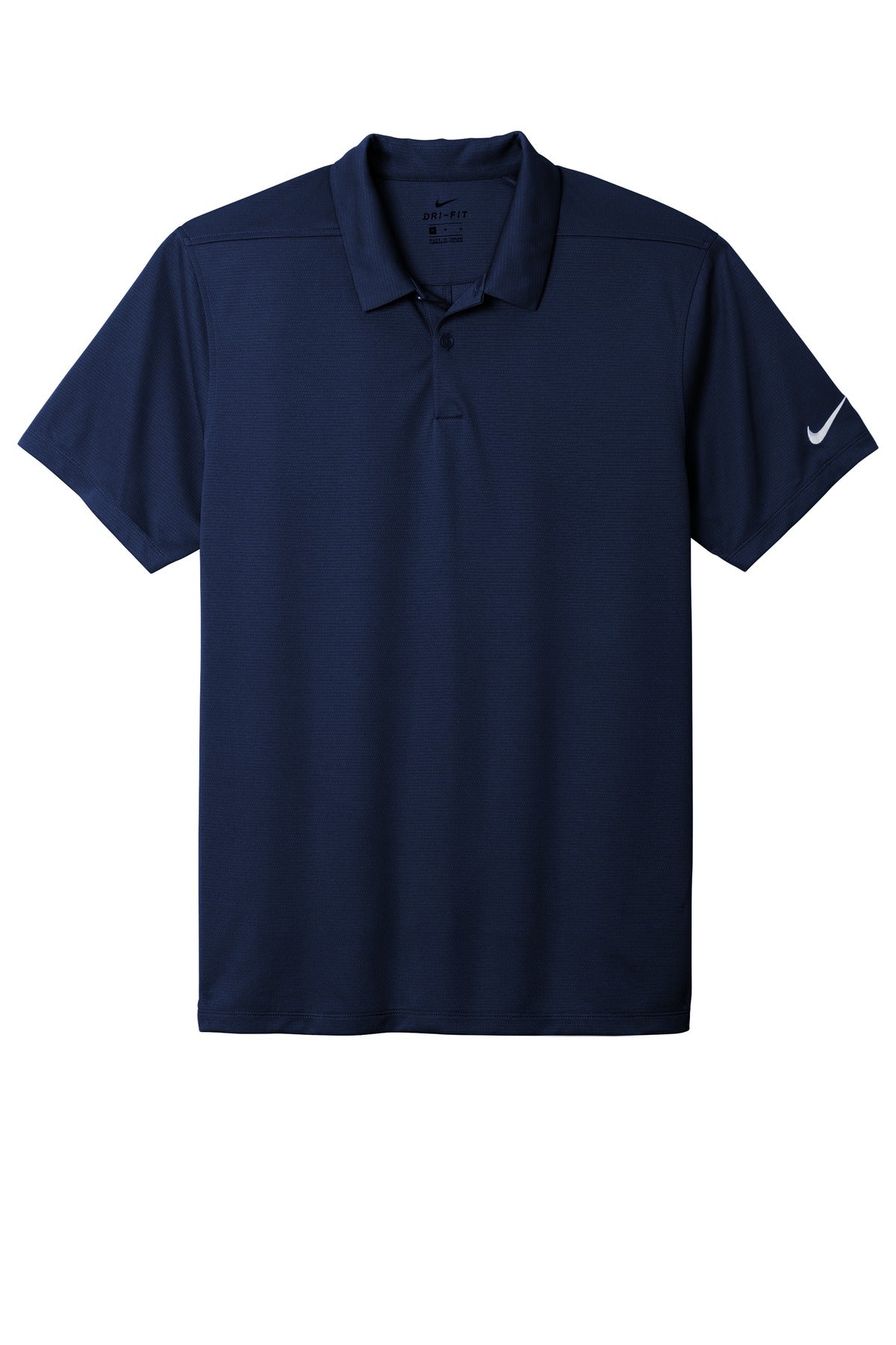 Front View of Midnight Navy Nike Dry Essential Solid Polo NKBV6042