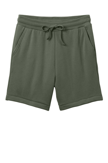 Front View of MilGreen BELLA+CANVAS Unisex Sponge Fleece Sweatshort BC3724
