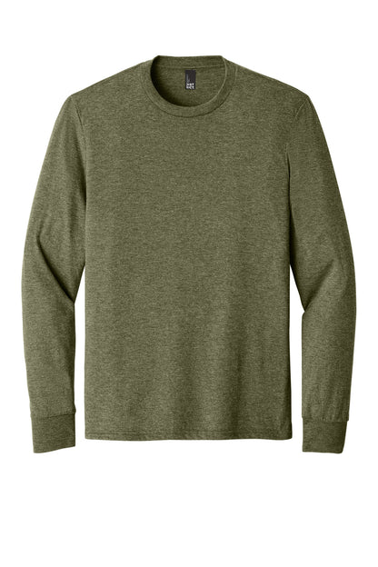 Front View of MilGrnFst District Perfect Tri Long Sleeve Tee . DM132