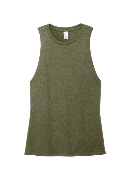 Front View of MilGrnFst District Women's Perfect Tri Muscle Tank DT153