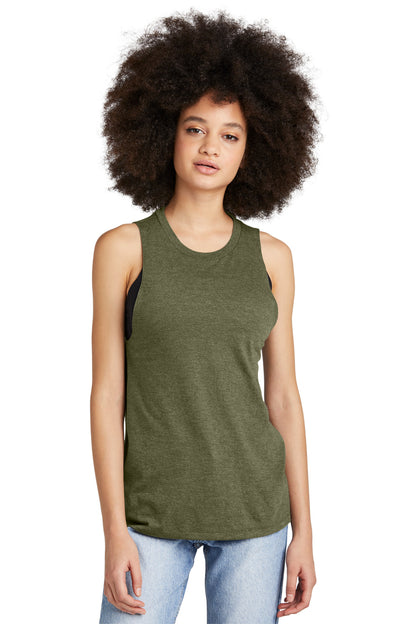Front View of MilGrnFst District Women's Perfect Tri Muscle Tank DT153