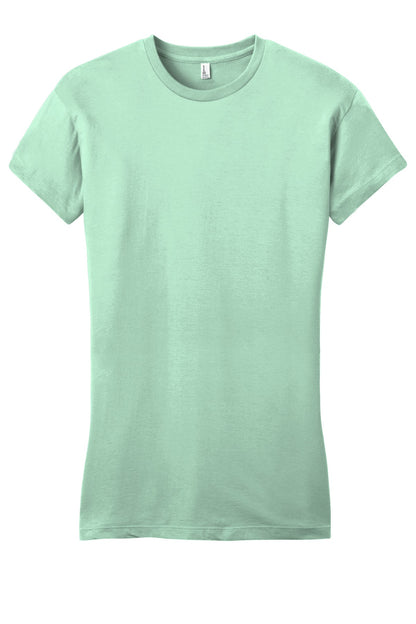 Front View of Mint District Women's Fitted Very Important Tee . DT6001