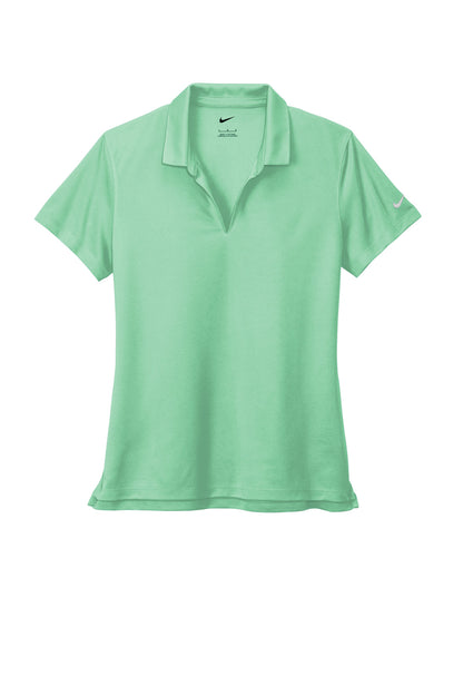 Front View of Mint Nike Women's Dri-FIT Micro Pique 2.0 Polo NKDC1991
