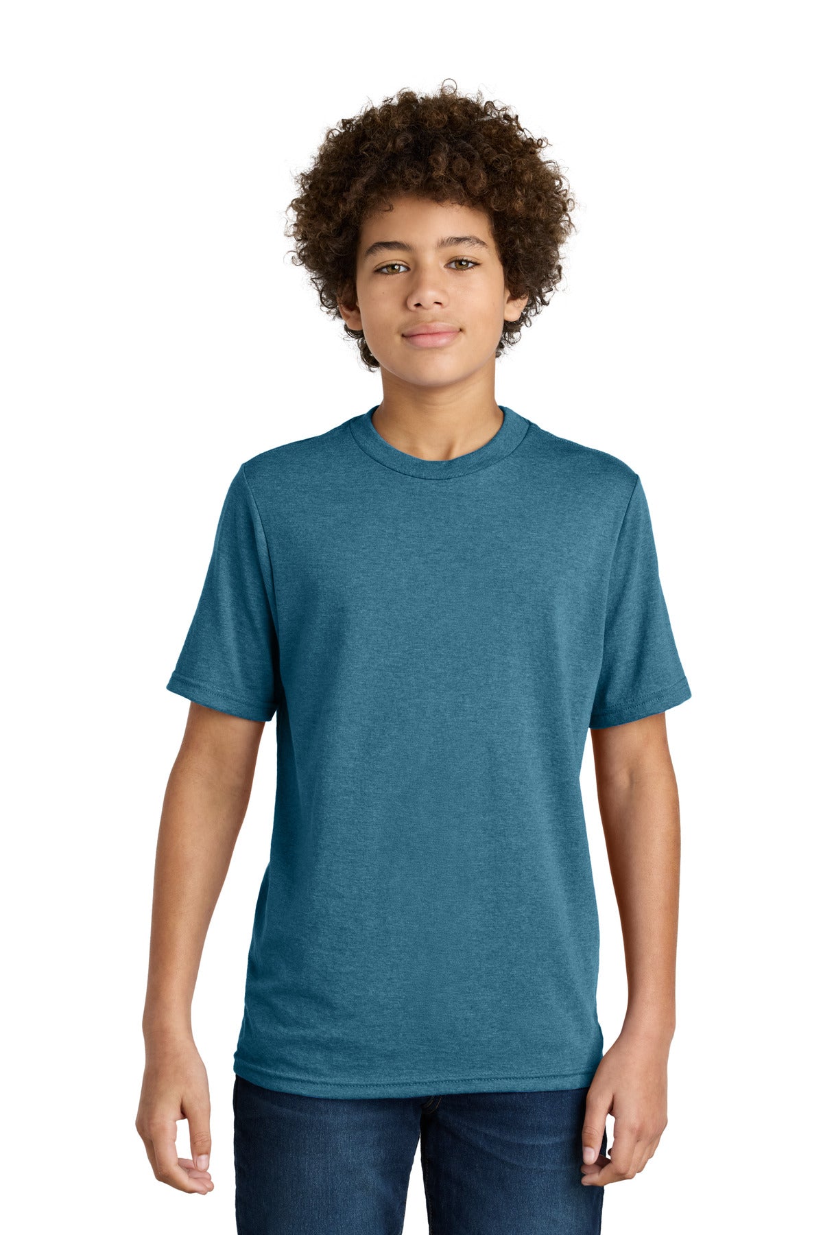 Front View of MntainBlHt Port & Company Youth CVC Tee PC340Y