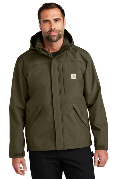 Front View of Moss Carhartt Storm Defender Shoreline Jacket CT104670
