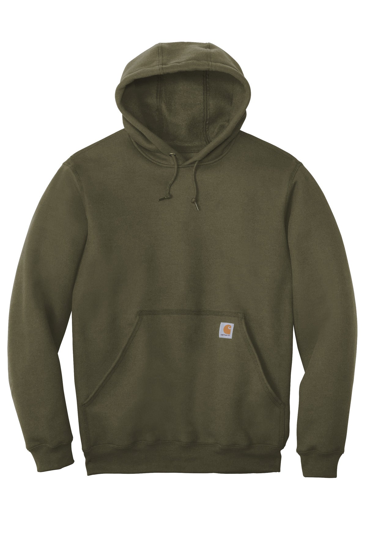 Front View of Moss Carhartt Tall Midweight Hooded Sweatshirt CTTK121