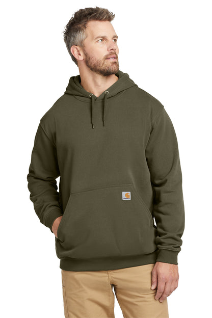 Front View of Moss Carhartt Tall Midweight Hooded Sweatshirt CTTK121