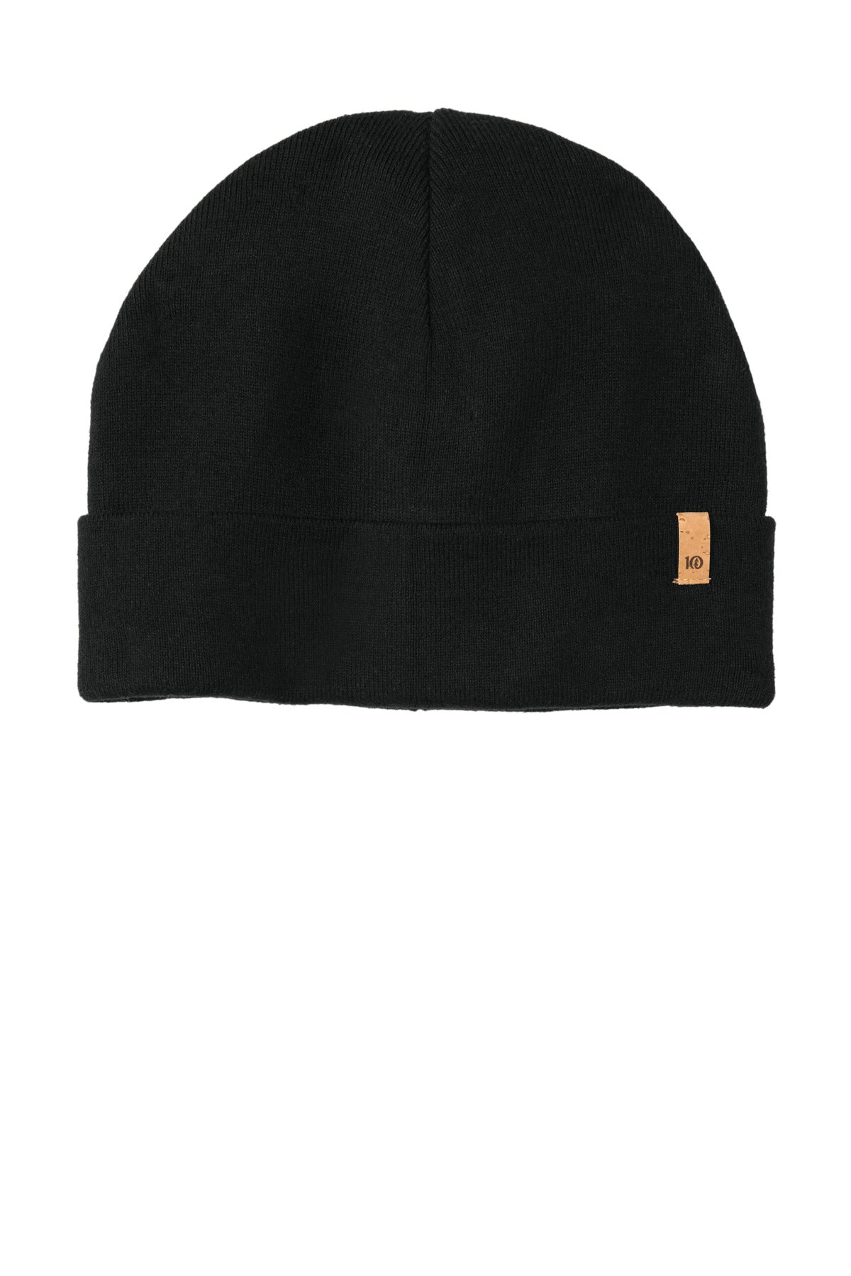 Front View of MtoriteBlk tentree Cotton Beanie TTAU5922