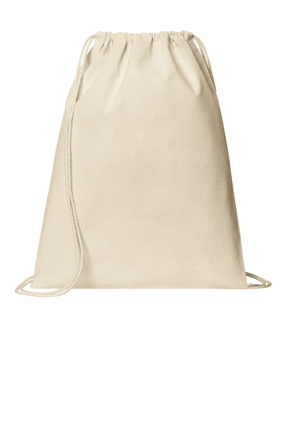 Front View of Natural Port Authority Core Cotton Cinch BG6200