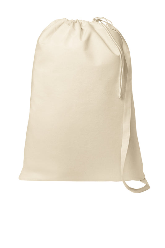 Front View of Natural Port Authority Core Cotton Laundry Bag BG0850