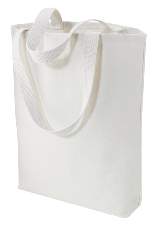 Front View of Natural Port Authority - Ideal Twill Convention Tote. B050