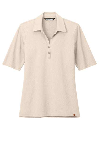 Front View of NaturalHtr TravisMathew Women's Sunsetters Polo TM1LD004