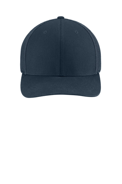 Front View of Navy Carhartt Flexfit 110 Mesh Back Cap CT106577