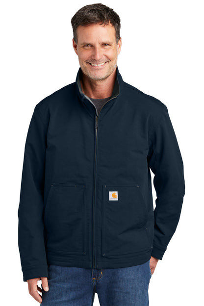 Front View of Navy Carhartt Super Dux Soft Shell Jacket CT105534