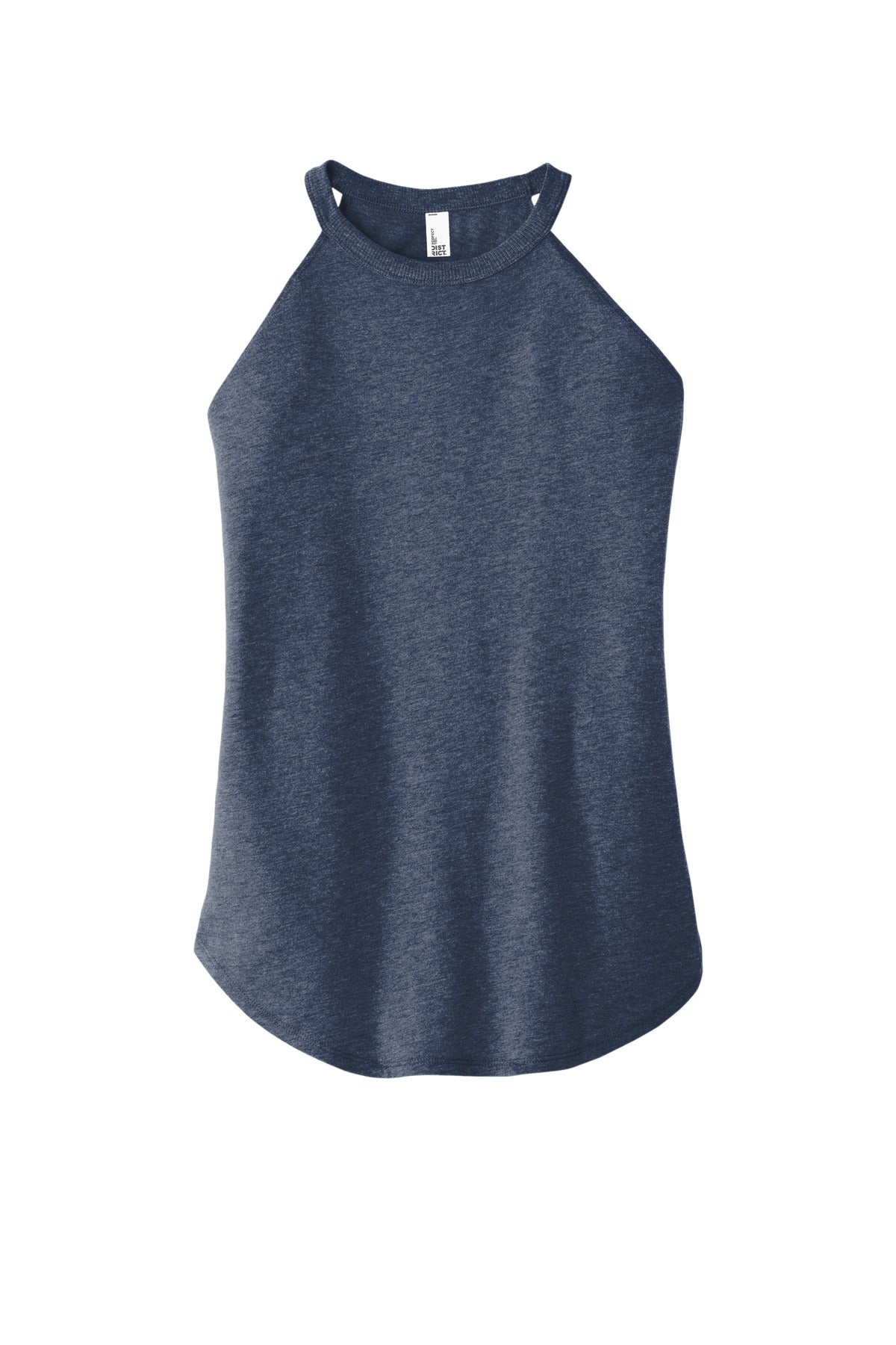 Front View of Navy Frost District Women's Perfect Tri Rocker Tank. DT137L