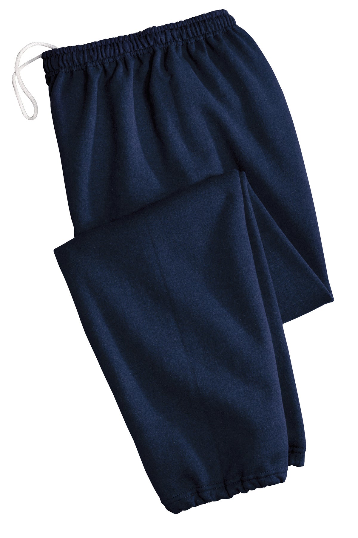 Front View of Navy Gildan Heavy Blend Sweatpant. 18200