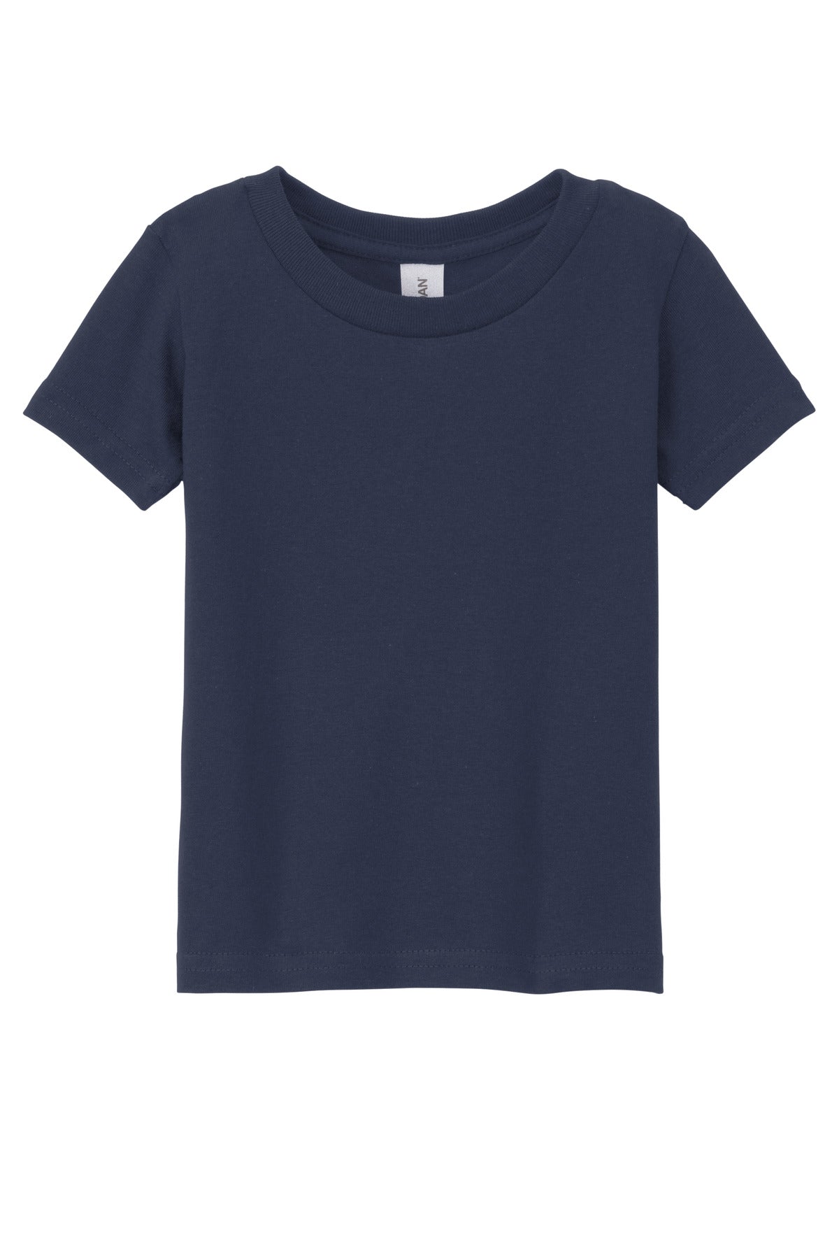 Front View of Navy Gildan Heavy Cotton Toddler T-Shirt 5100P