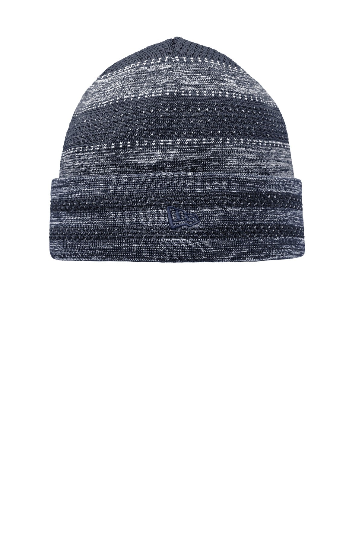 Front View of Navy New Era On-Field Knit Beanie NE906