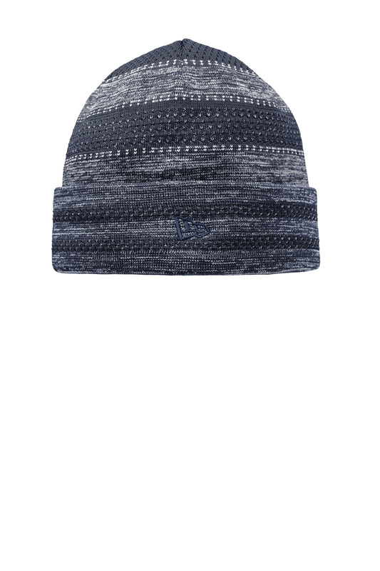 Front View of Navy New Era On-Field Knit Beanie NE906