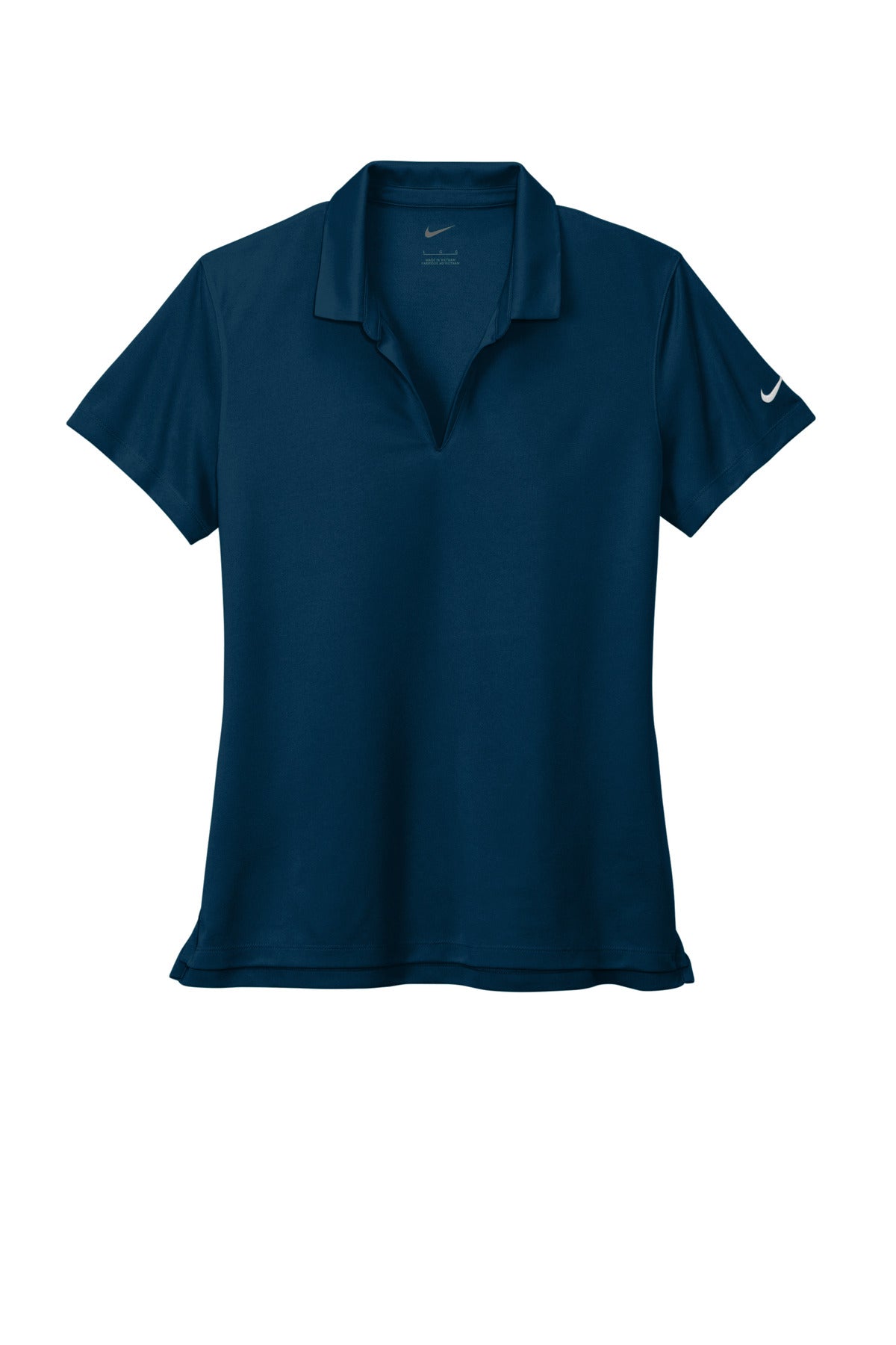 Front View of Navy Nike Women's Dri-FIT Micro Pique 2.0 Polo NKDC1991