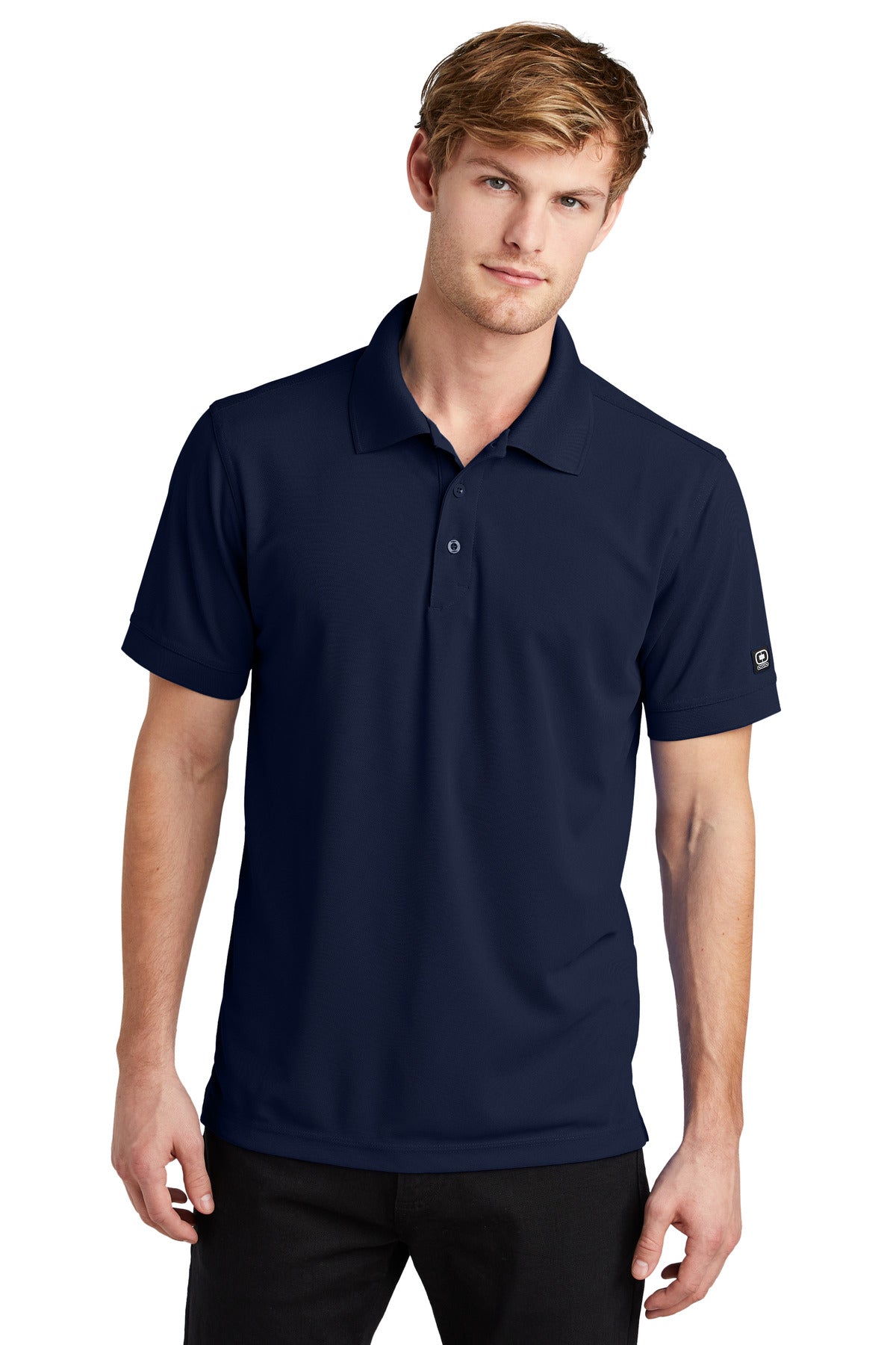 Front View of Navy OGIO - Caliber2.0 Polo OG101
