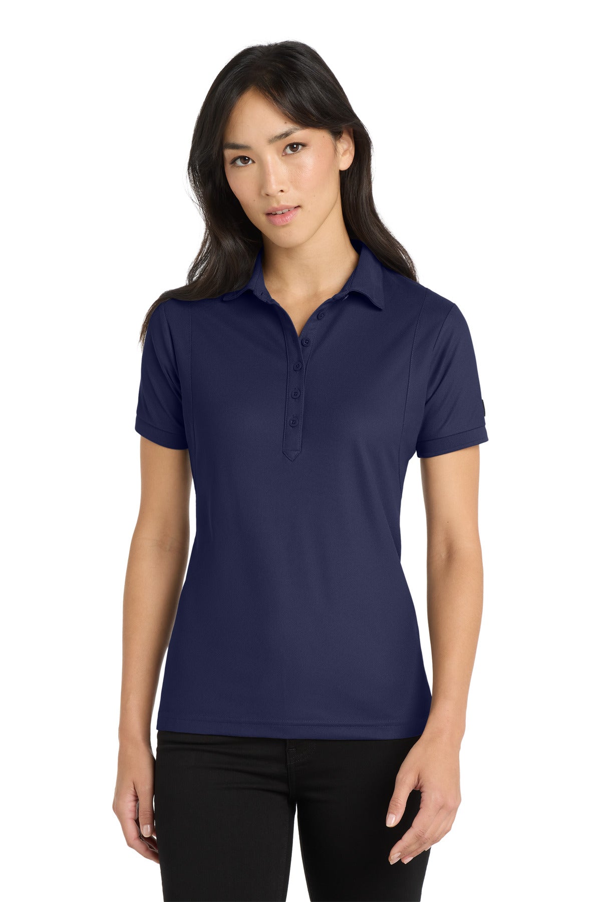 Front View of Navy OGIO - Jewel Polo. LOG101