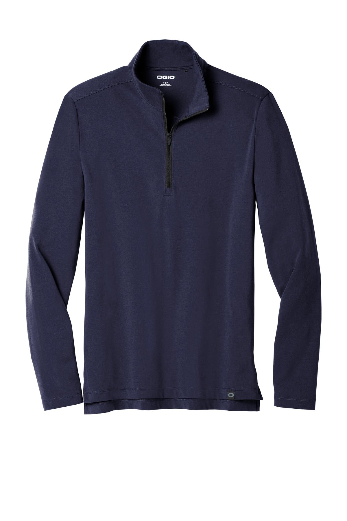 Front View of Navy OGIO Limit 1/4-Zip. OG139