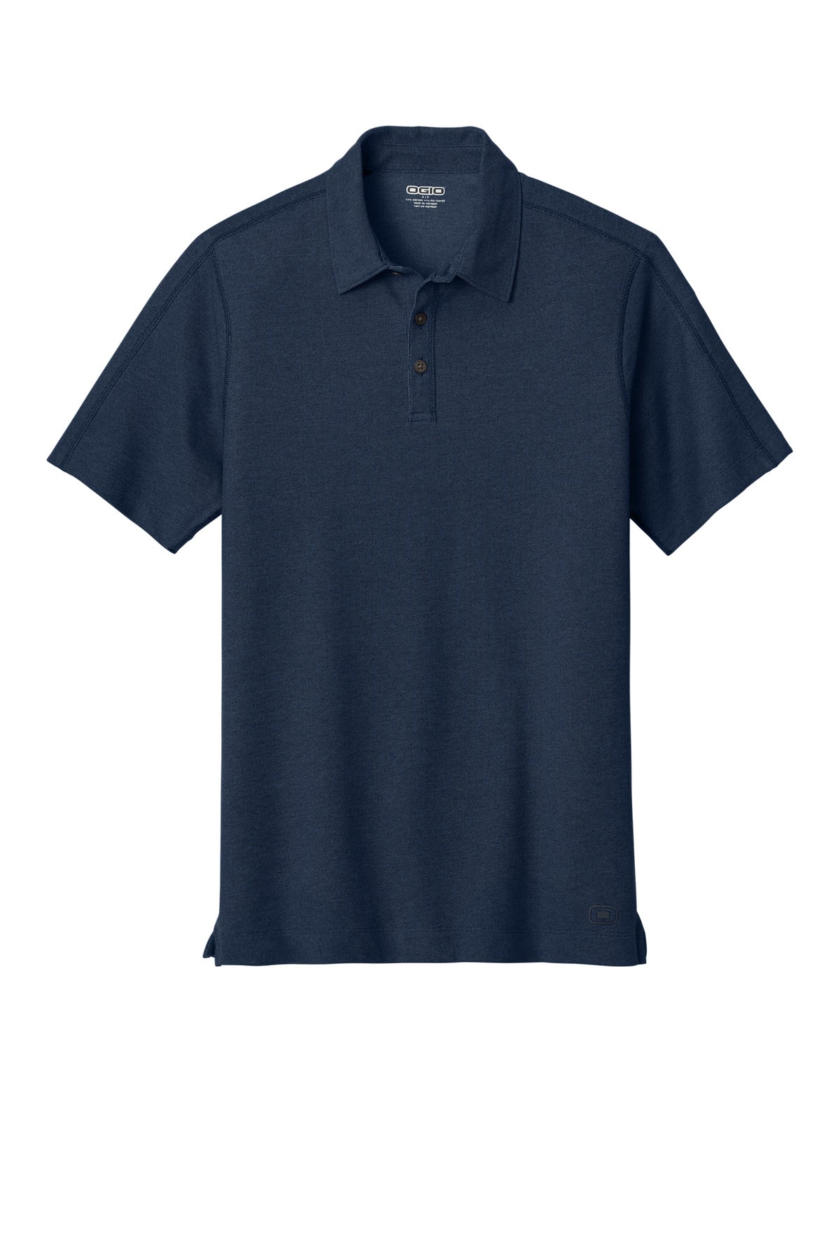 Front View of Navy OGIO Onyx Polo. OG126