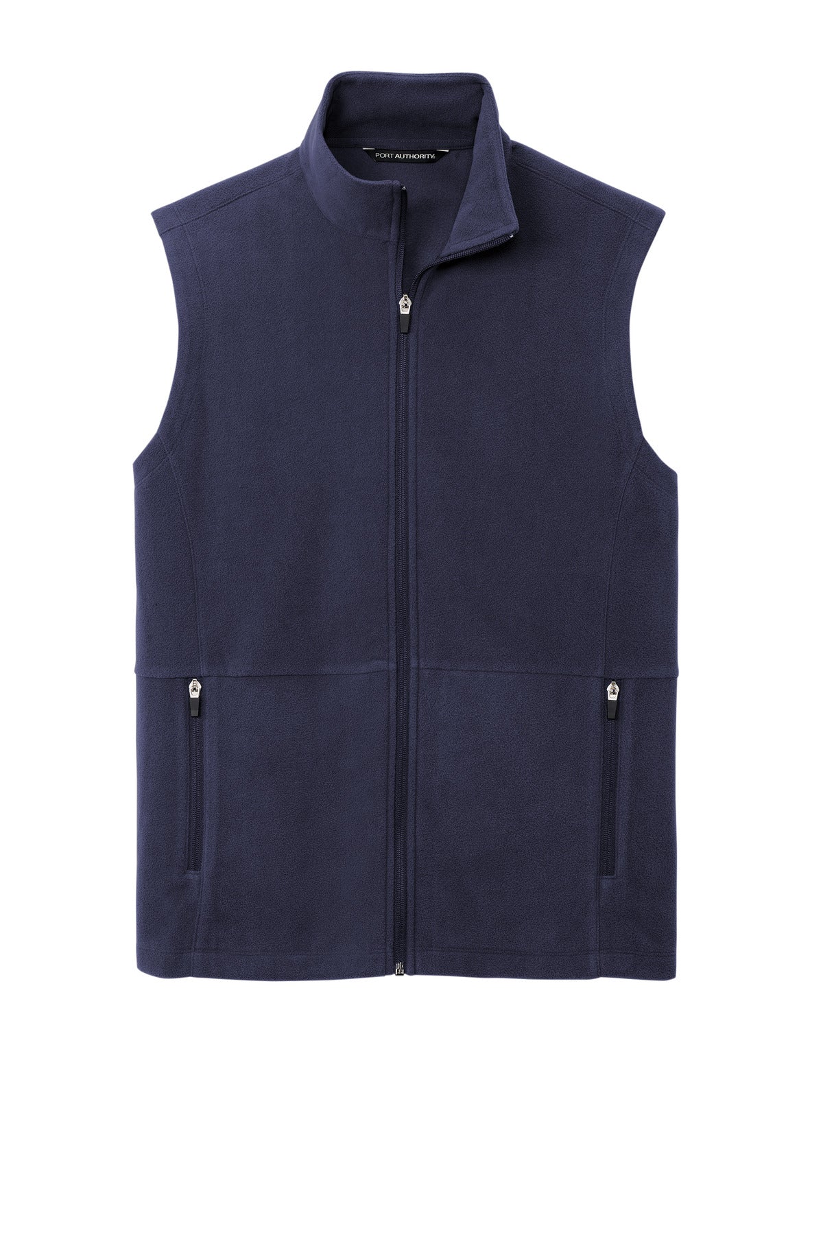 Front View of Navy Port Authority Accord Microfleece Vest F152