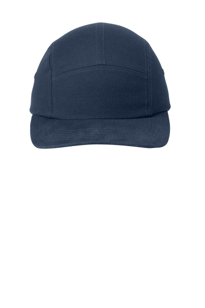 Front View of Navy Port Authority Brushed Cotton Camper Cap C970