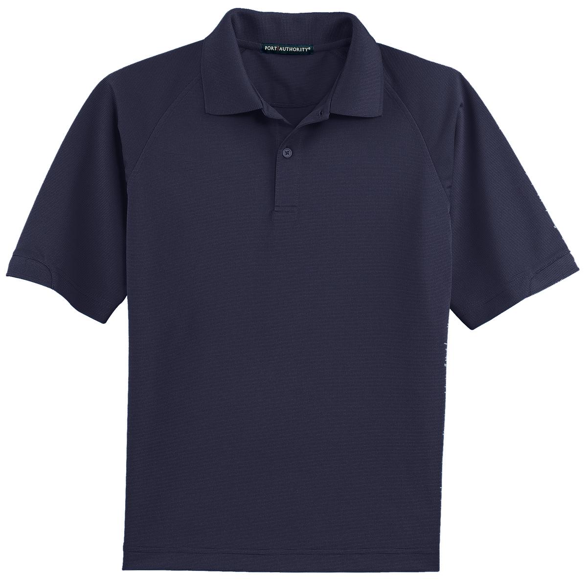 Front View of Navy Port Authority Dry Zone Ottoman Polo. K525