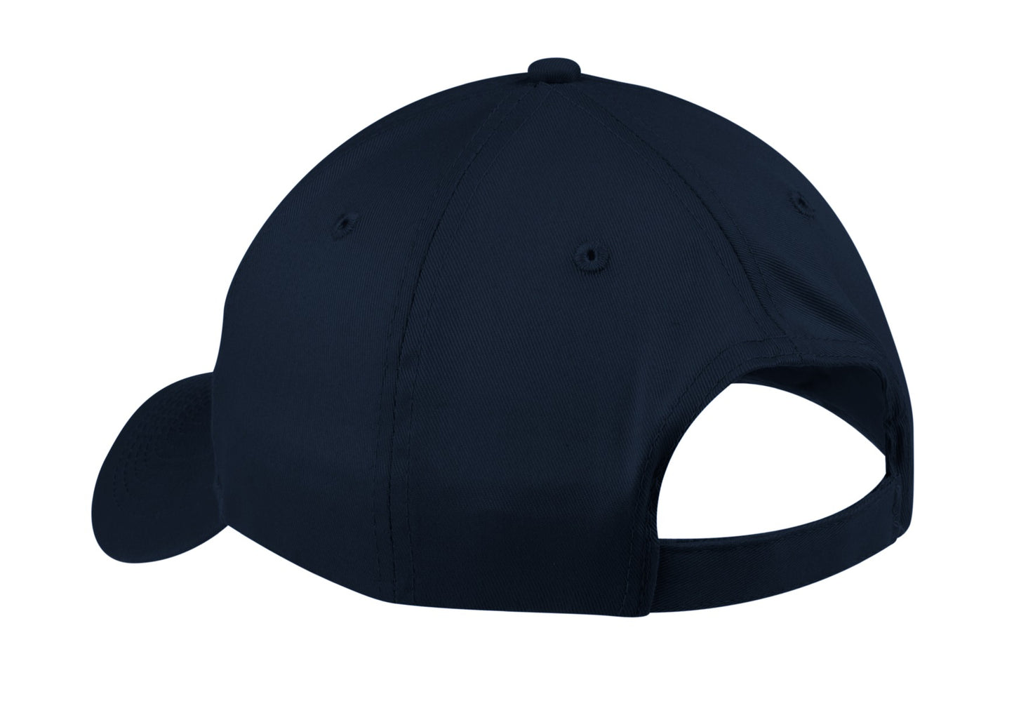 Front View of NAVY Port & Company Six-Panel Twill Cap. CP80