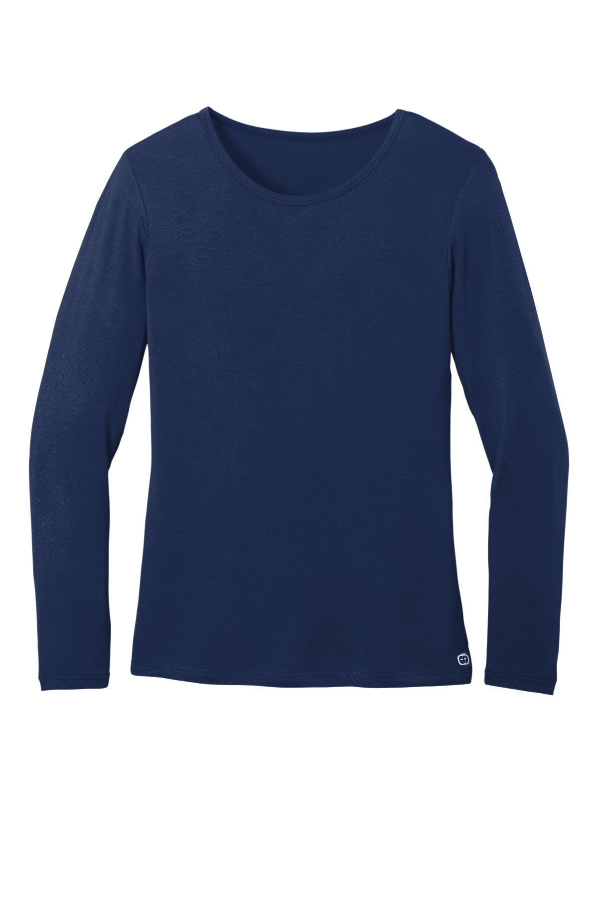 Front View of Navy Wink Women's Long Sleeve Layer Tee WW4029
