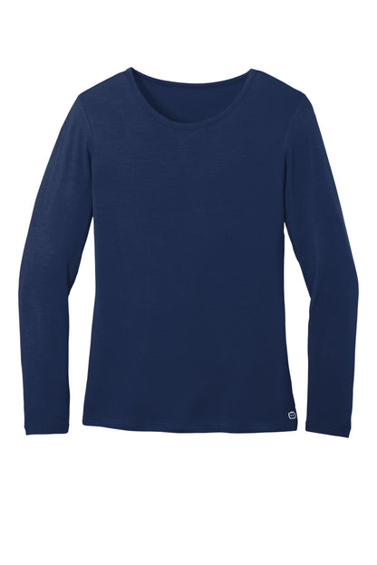 Front View of Navy Wink Women's Long Sleeve Layer Tee WW4029