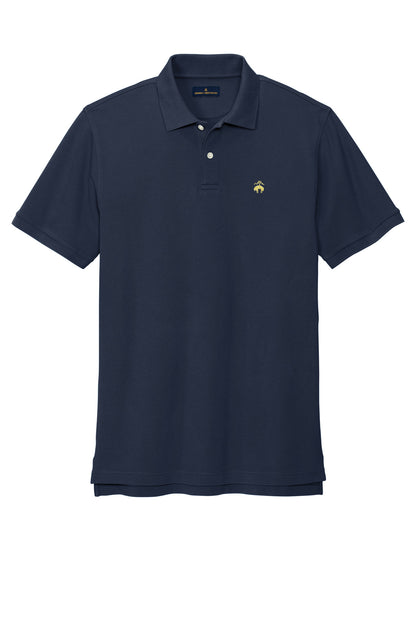Front View of NavyBlazer Brooks Brothers Pima Cotton Pique Polo BB18200